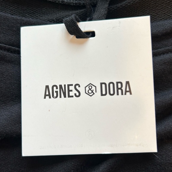 Agnes & Dora Asymmetrical Black Tunic French Terry Top - XS/0-2 - NWT - Picture 9 of 10